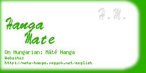 hanga mate business card